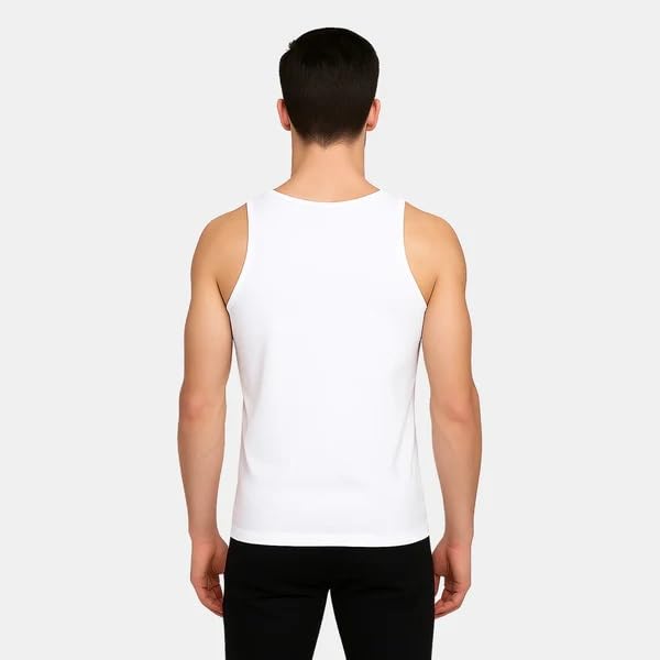 Force Nxt Cotton White Vest Pack Of 4