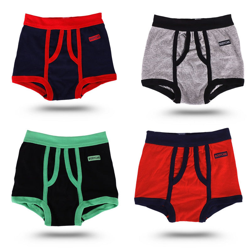 Body Care Kids Hosiery Cotton Front Open Trunk Multicolor Pack Of 4