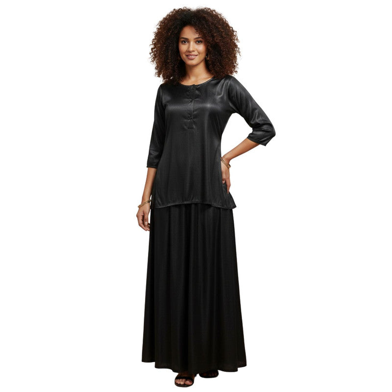 Spenca Satin Lungi Nighty One Size Assorted Colors