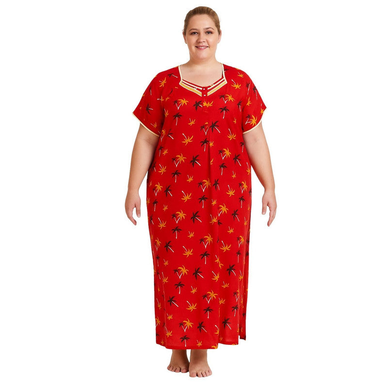 Spenca Cotton Printed Nighty Gown 2XL Size
