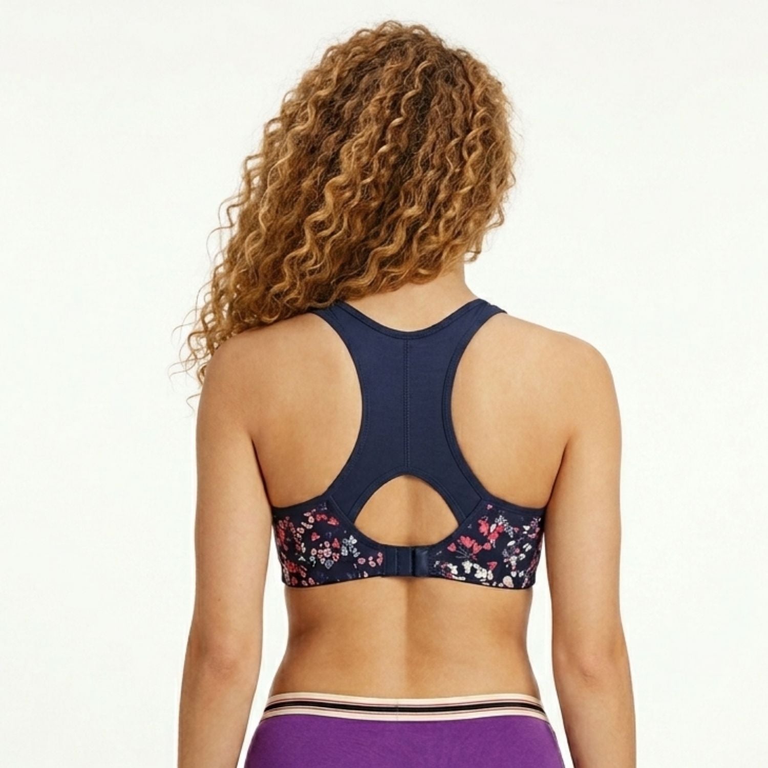 Stretchable Tactel Printed Wire-Free T-Back Bra Assorted Colors