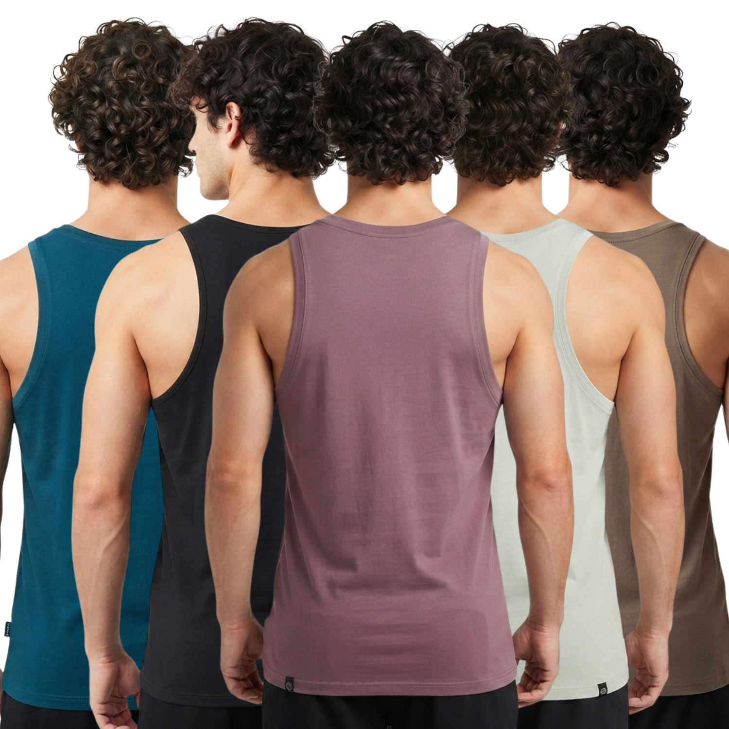 Patio Hosiery Cotton Front Open Printed Urban Vest Pack Of 5 Assorted Colors