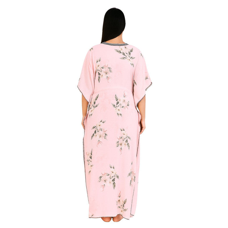 Spenca Rayon Cotton Printed Kaftan Nighty Gown