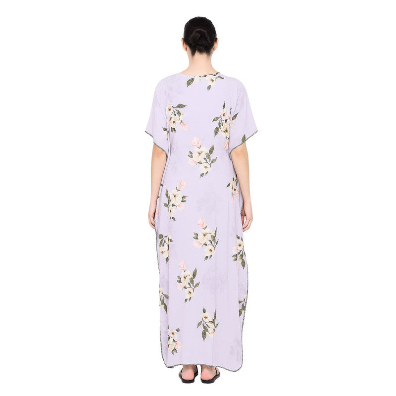 Spenca Rayon Cotton Printed Kaftan Nighty Gown