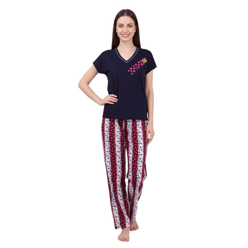 Bhondubagus Women Hosiery Cotton Night Suit