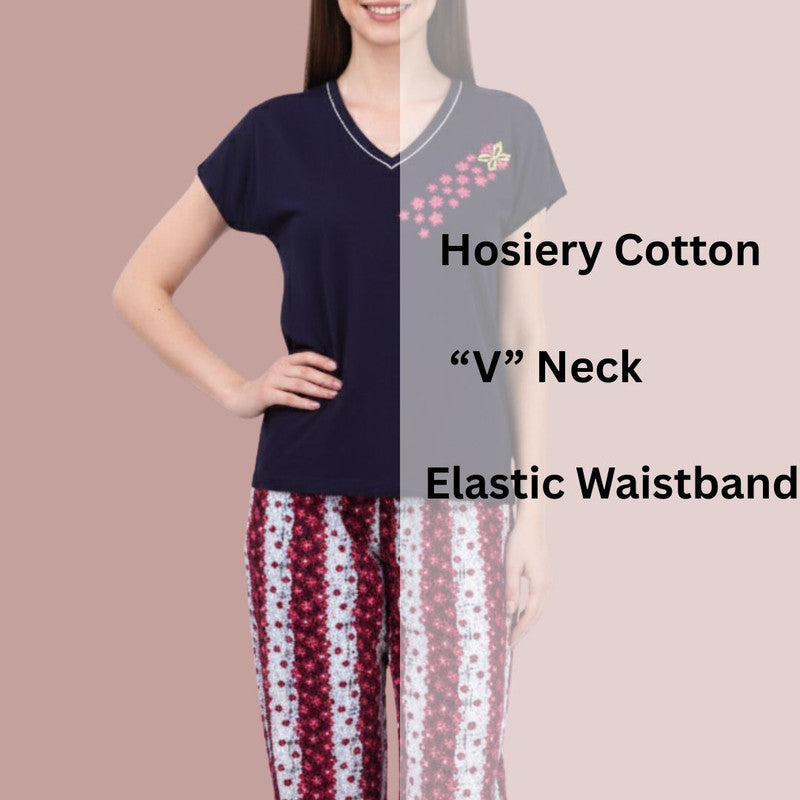 Bhondubagus Women Hosiery Cotton Night Suit