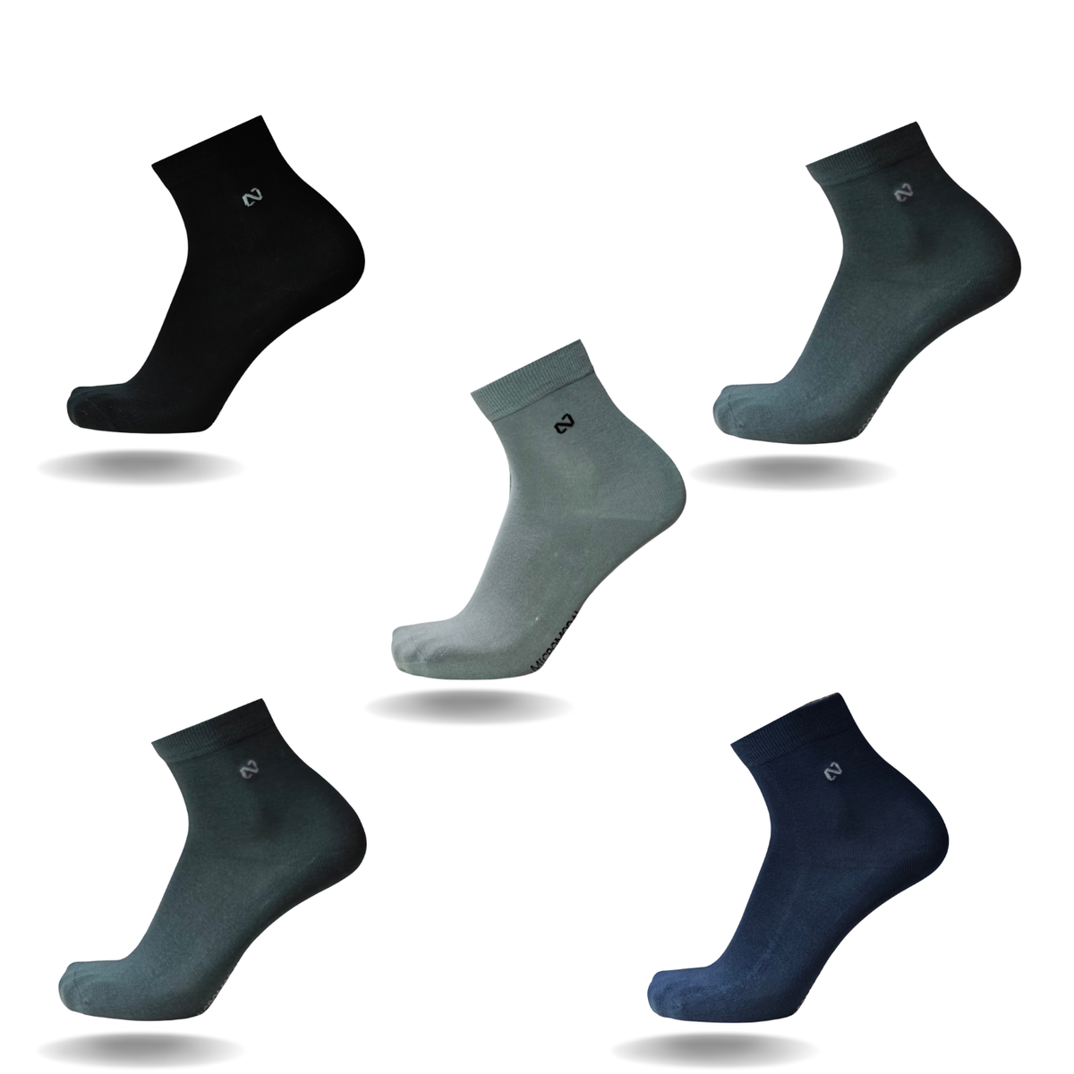 Neva Micro Modal Men Premium Socks Gift Pack Of 5 Assorted Colors