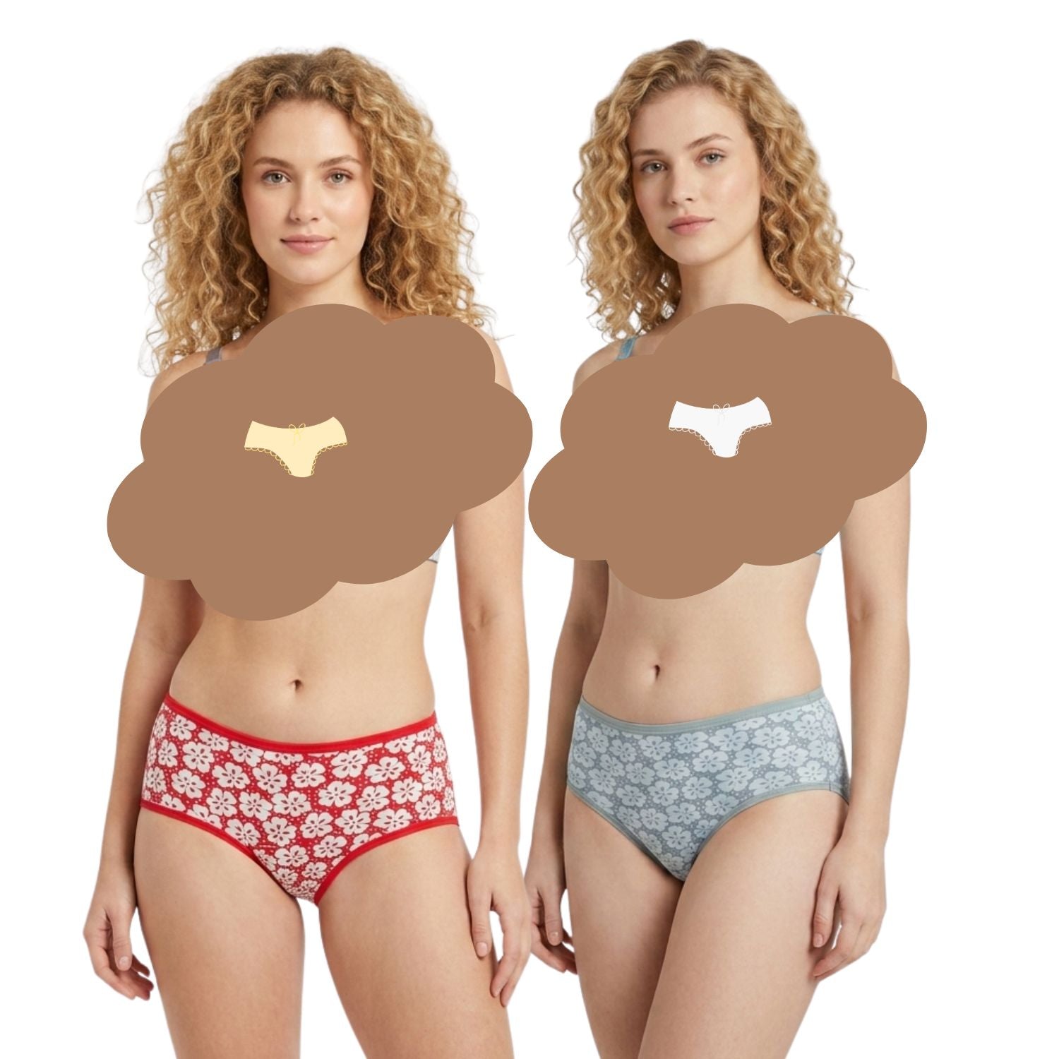 Spenca Inner Elastic Printed -Solid Midrise Briefs Pack Of 2 Assorted Colors