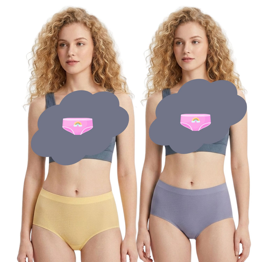 Spenca Micro Fiber Tactel Seamless, Stitch less Hipster Panties Pack Of 2 Assorted Colors