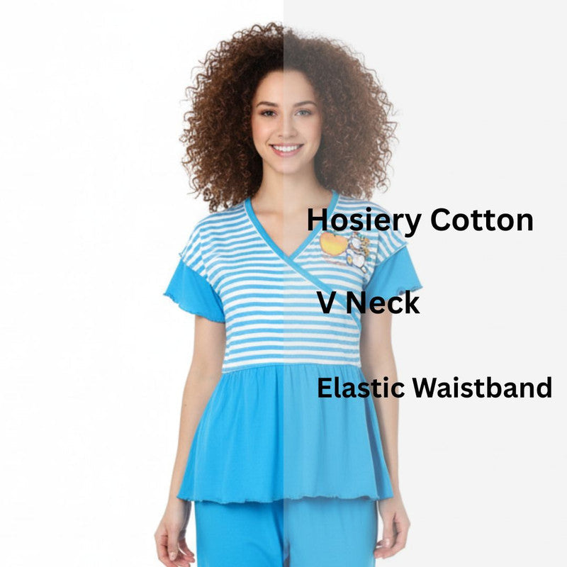 Bhondubagus Women Hosiery Cotton Night Suit