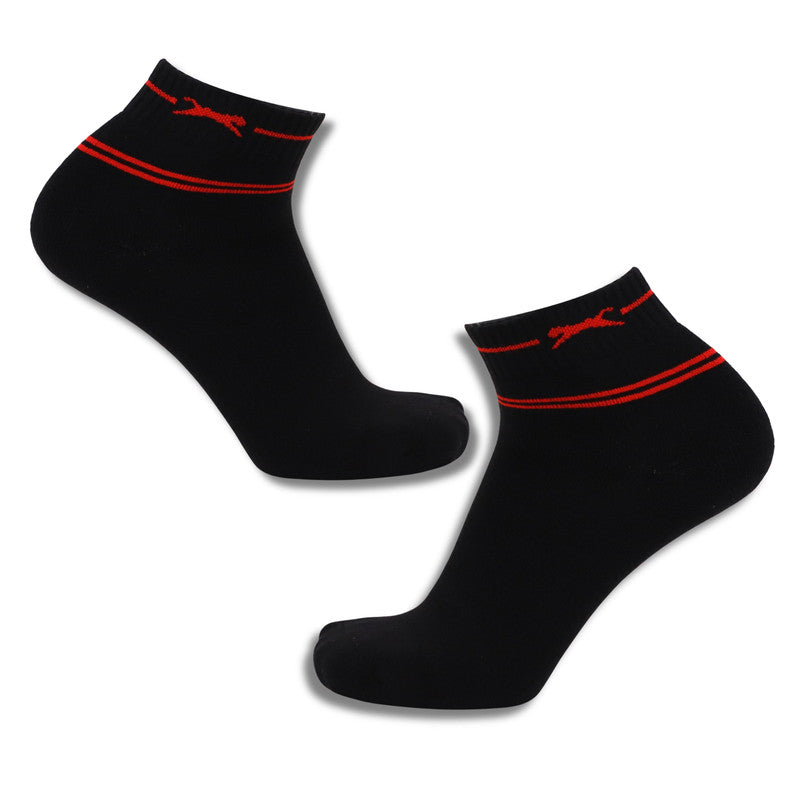 Black Panther Men Towel Cotton Ankle Socks Black Pack Of 3 (Free Size 18-26cm)