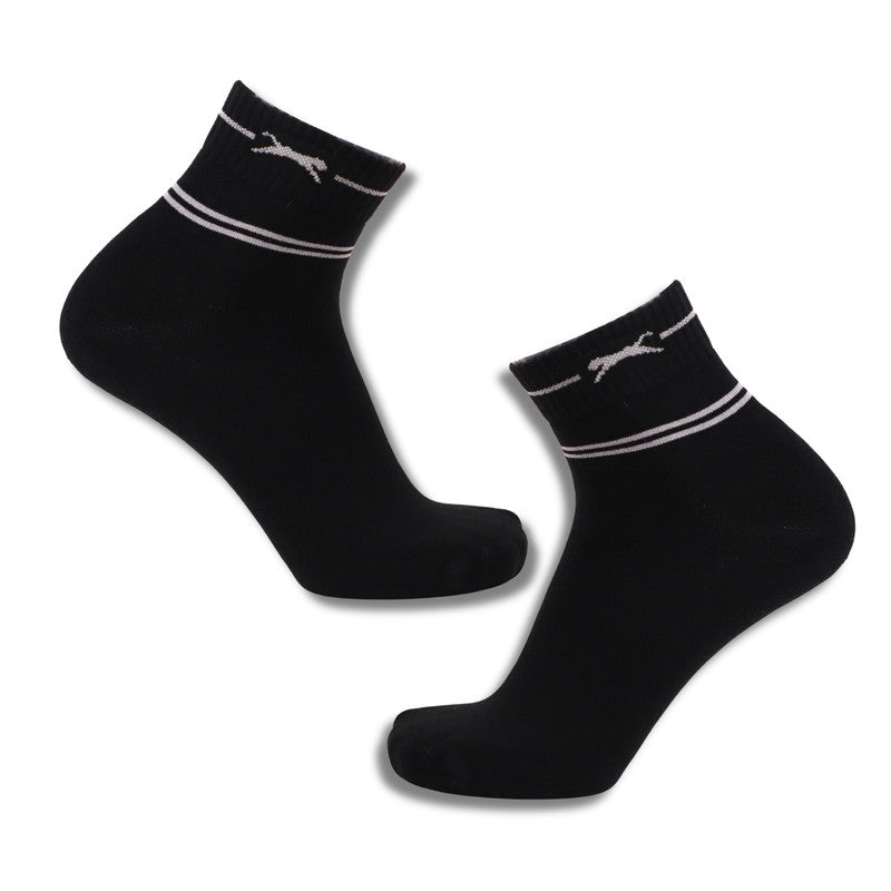 Black Panther Men Towel Cotton Ankle Socks Black Pack Of 3 (Free Size 18-26cm)