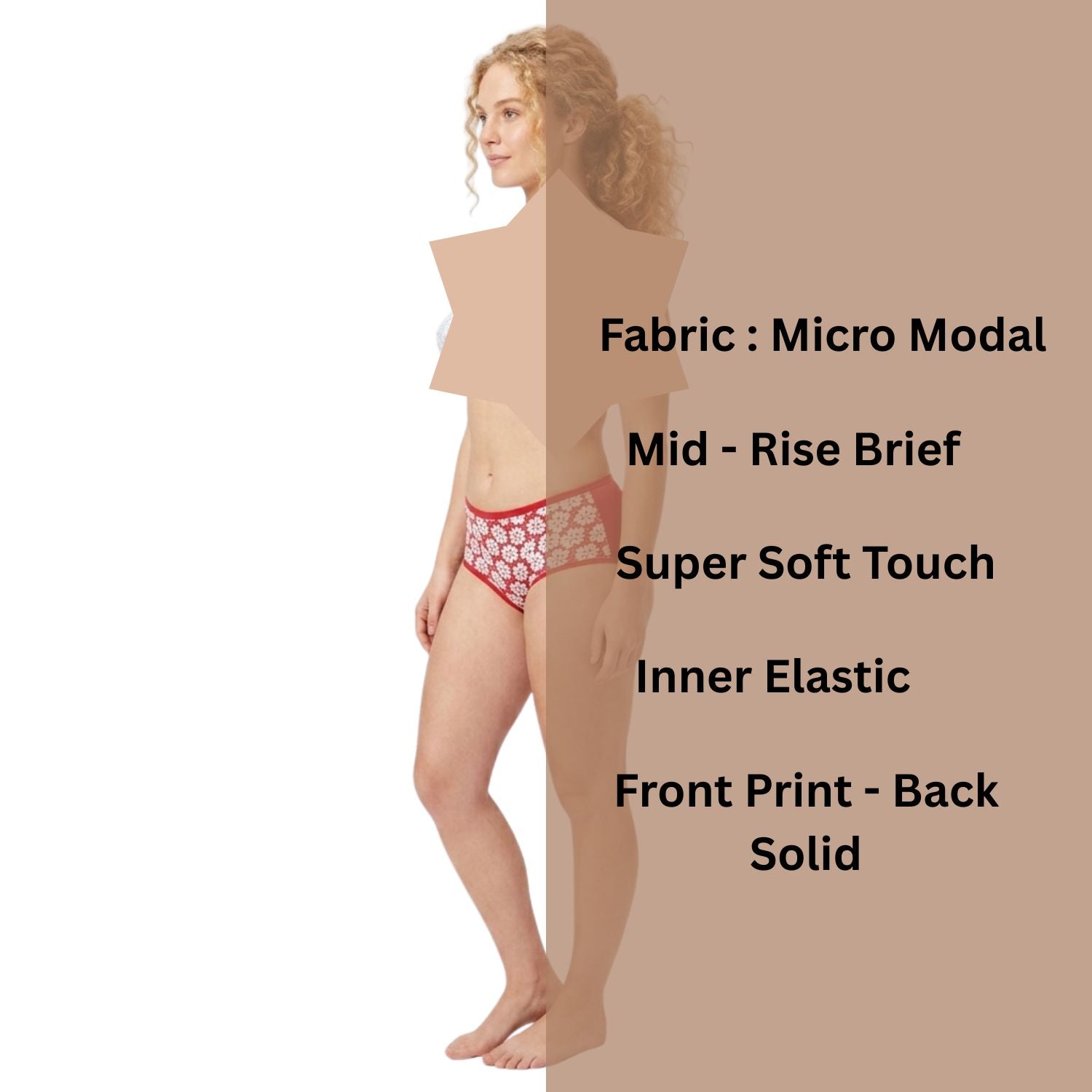 Spenca Inner Elastic Printed -Solid Midrise Briefs Pack Of 2 Assorted Colors