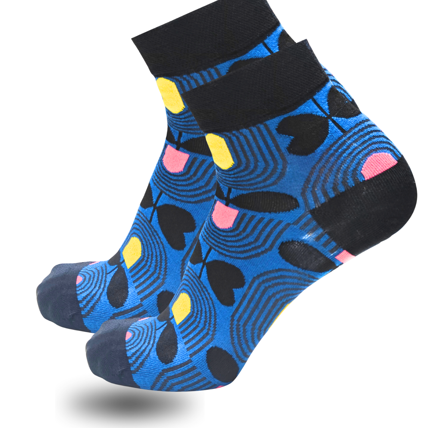 Bonjour Unisex Cotton Printed Ankle Socks Pack Of 5 Asstd. Colors