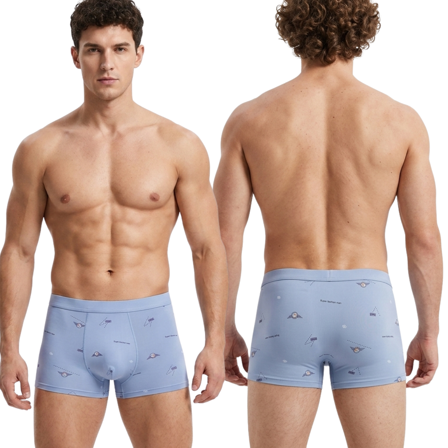 Spenca Super Stretchable Tactel Printed Inner Elastic Trunk Pack Of 3 Assorted Colors