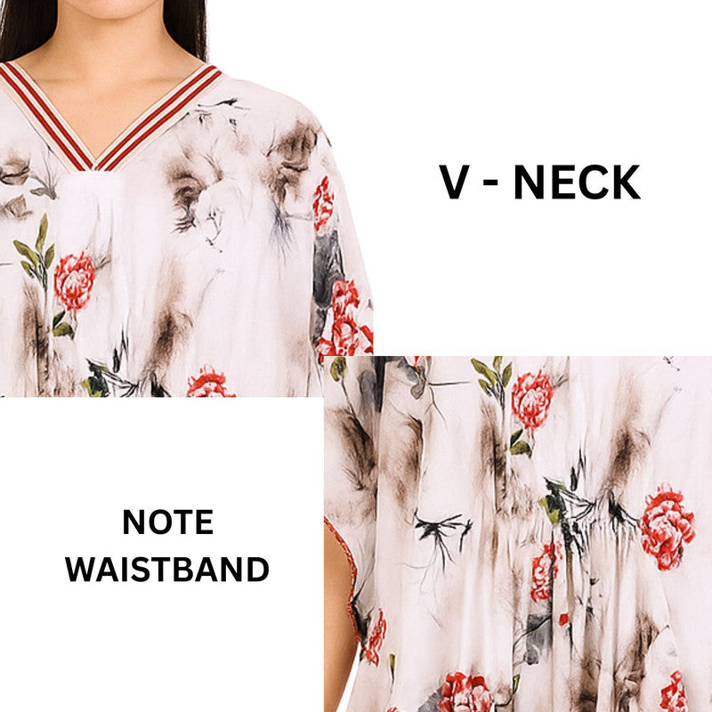 Spenca Rayon Cotton Printed Kaftan Nighty Gown