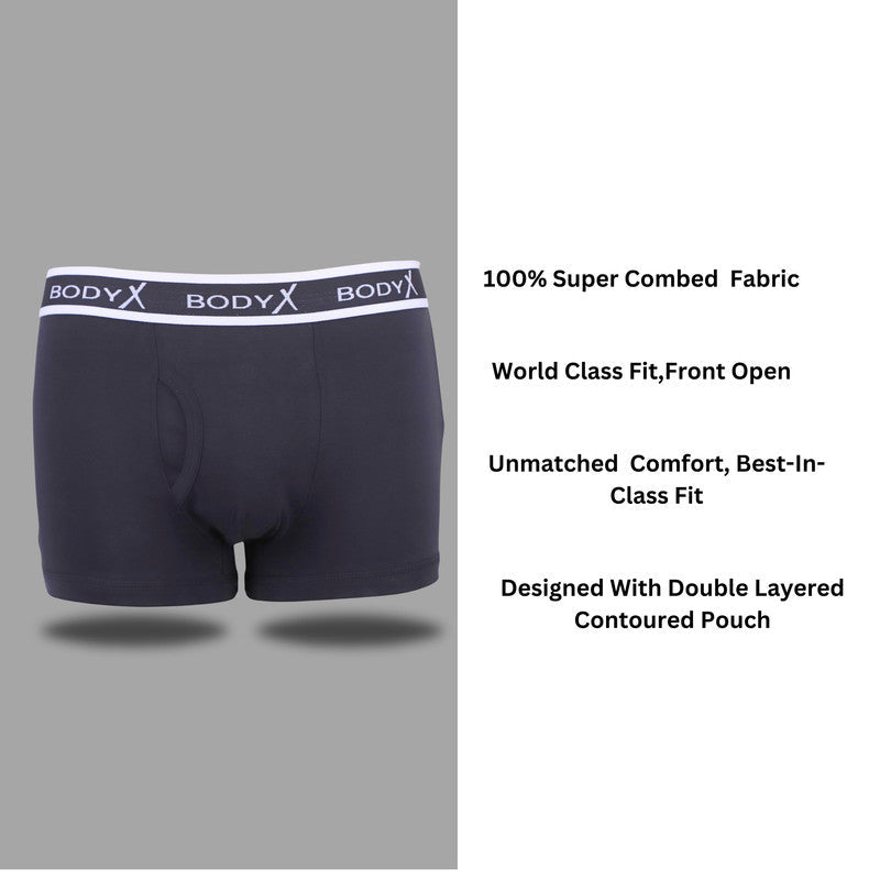 Body X Men Cotton Front Open Trunk Multicolor Pack Of 4