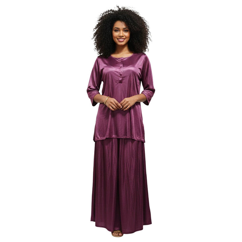 Spenca Satin Lungi Nighty One Size Assorted Colors