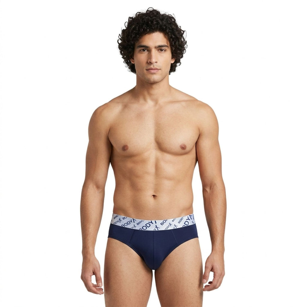 Body X Stretchable Tactel Briefs Pack Of 3 Assorted Colors