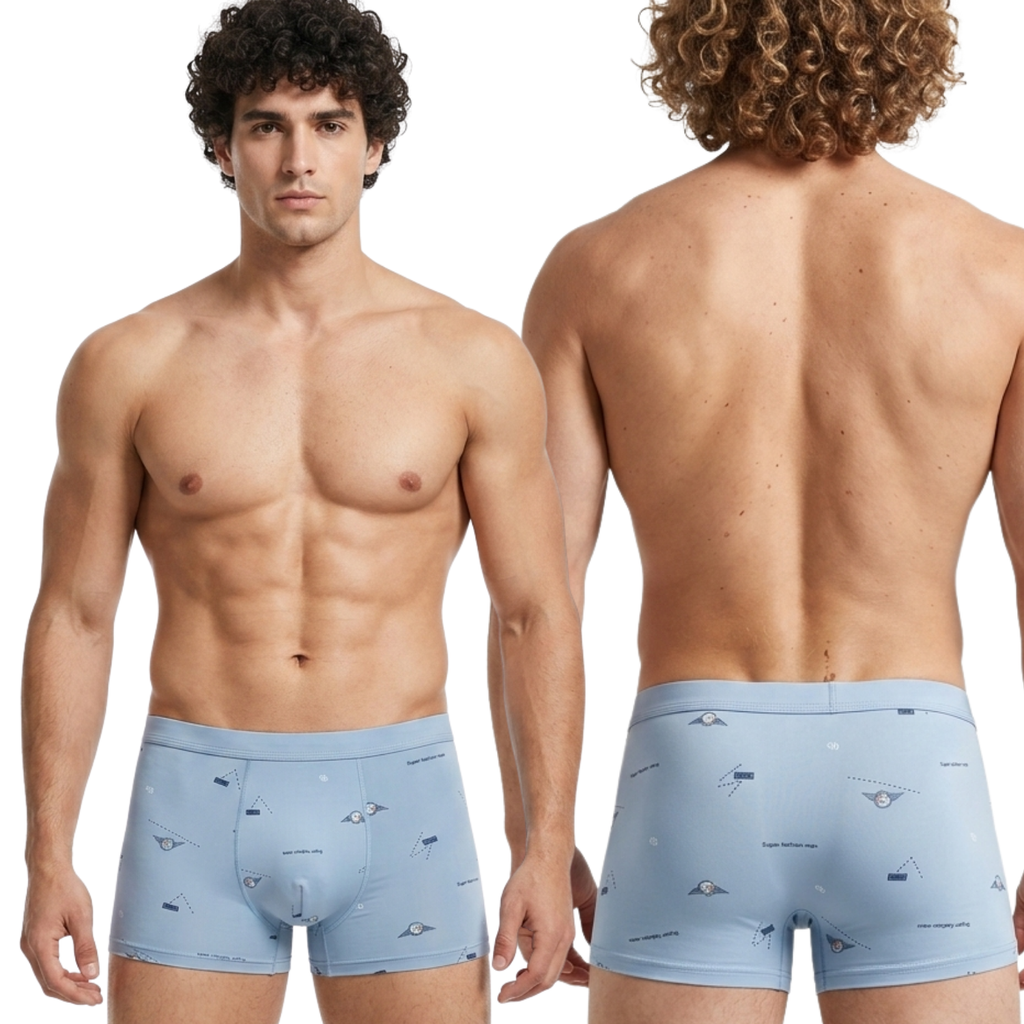 Spenca Super Stretchable Tactel Printed Inner Elastic Trunk Pack Of 3 Assorted Colors
