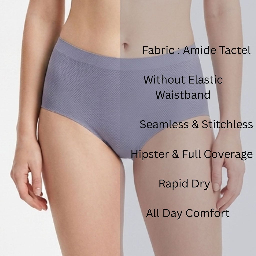 Spenca Micro Fiber Tactel Seamless, Stitch less Hipster Panties Pack Of 2 Assorted Colors