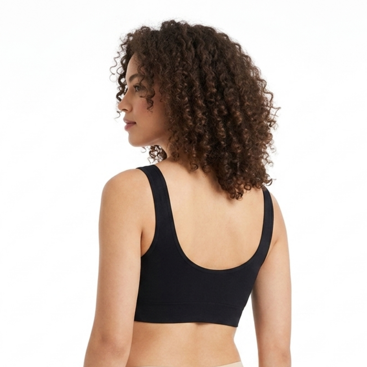 Spenca Stretchable Polymide Zipper Sports Bra / One Size / Assorted Colors