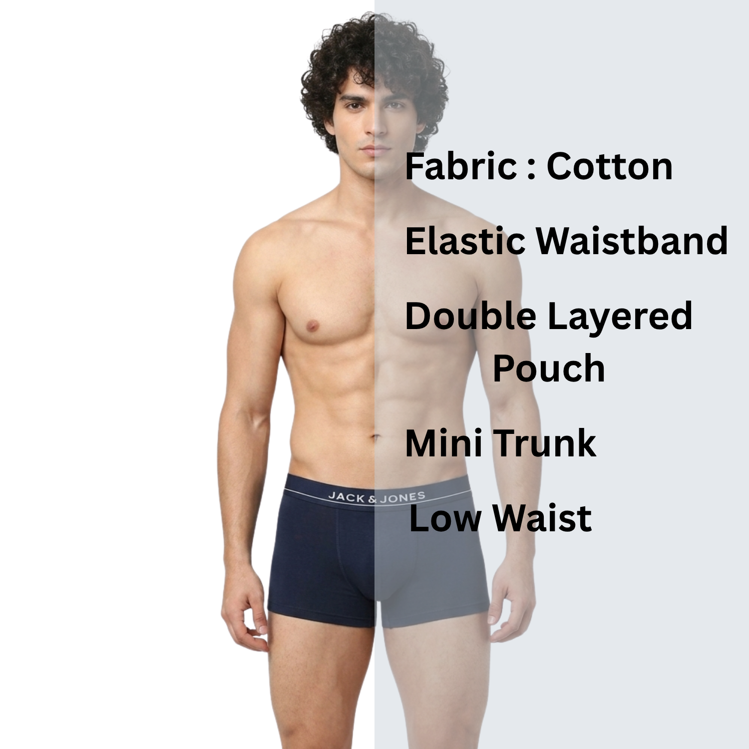 Jack & Jones Cotton Low Waist Trunk Pack Of 2 Assorted Colors