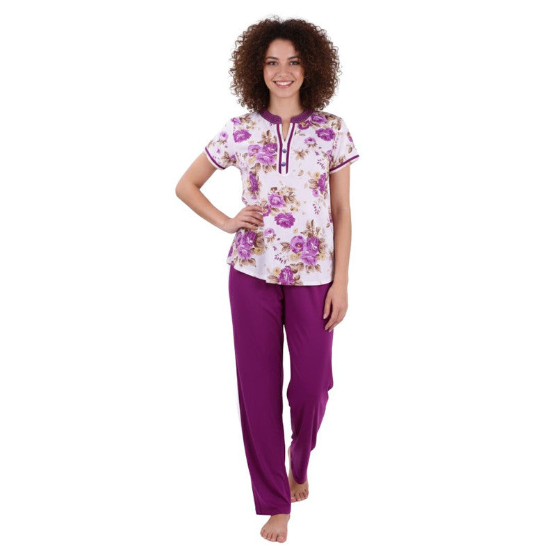 Bhondubagus Women Satin Cotton Night Suit