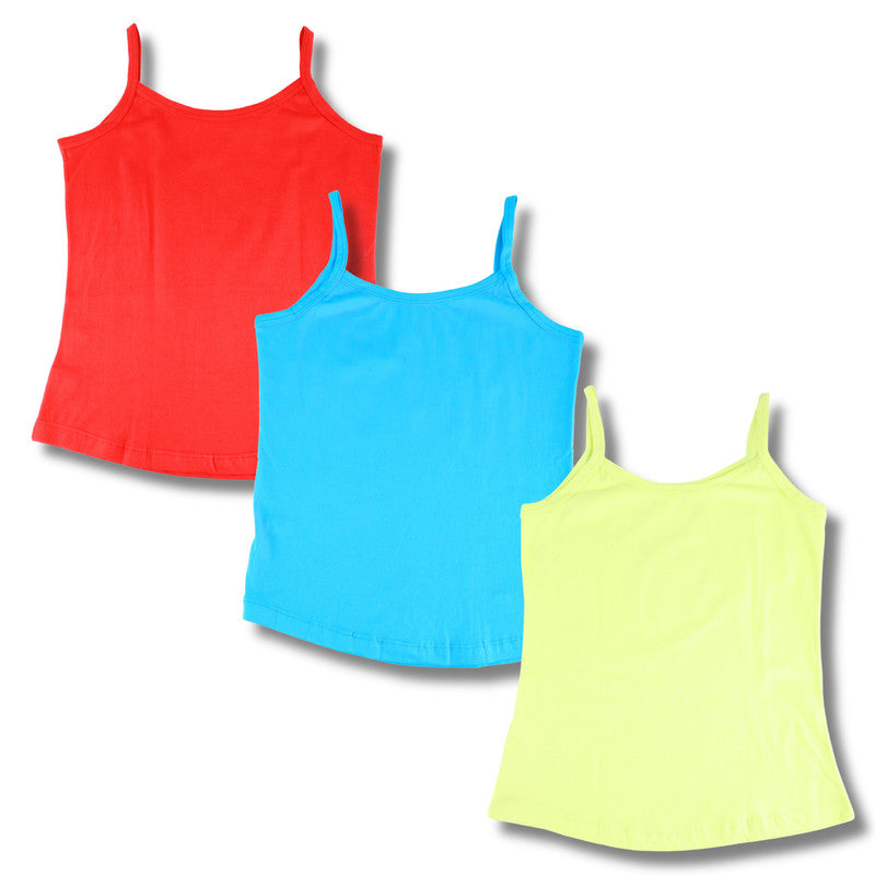 Bodycare Cotton Printed Girls Chemisole Multicolor Combos