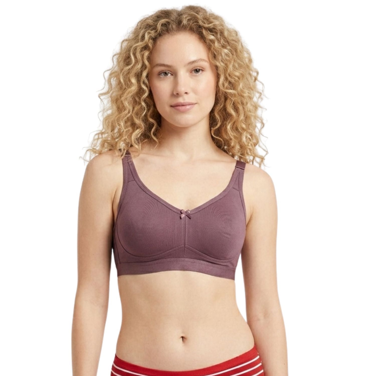 Goodwill Non Padded, Non Wired, Seamless Bra Pack Of 3 Assorted Colors