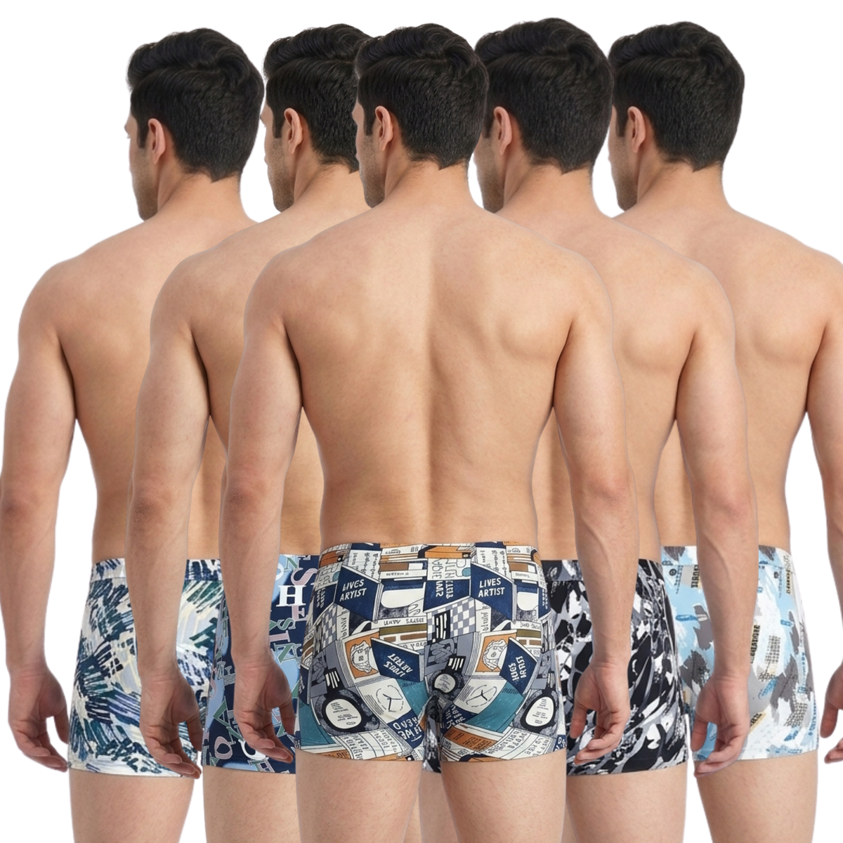 Spenca Sretchable Tactel Printed Trunk Assorted Colors
