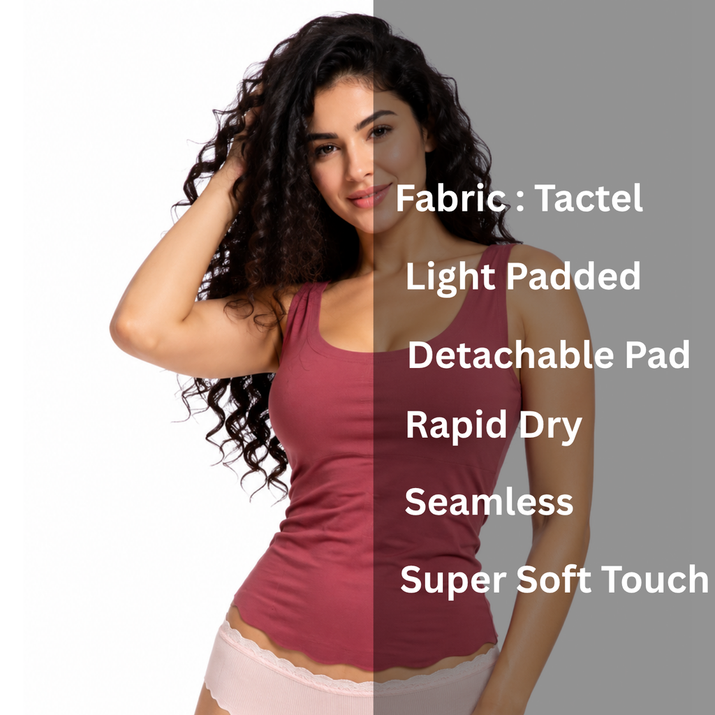 Spenca Seam less & Detach able Padded Free Size Camisoles / Tank Top