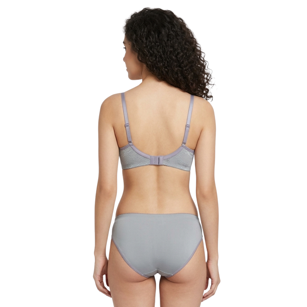 Alishan Seamless Stretchable Tactel Non Padded "B" Cup Lingerie Set