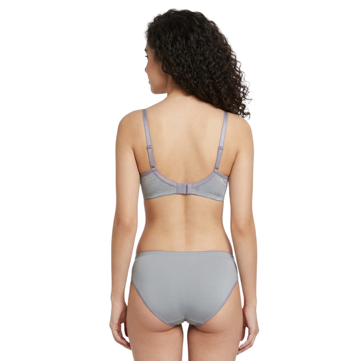 Alishan Seamless Stretchable Tactel Non Padded "B" Cup Lingerie Set