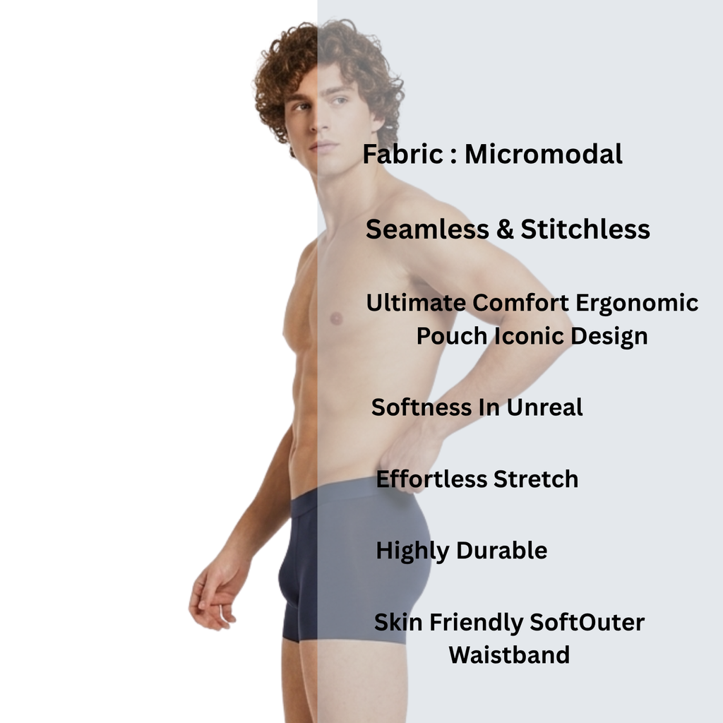 Spenca Micro Modal Seamless Stitch less Trunk Pack Of 3 Assorted Colors
