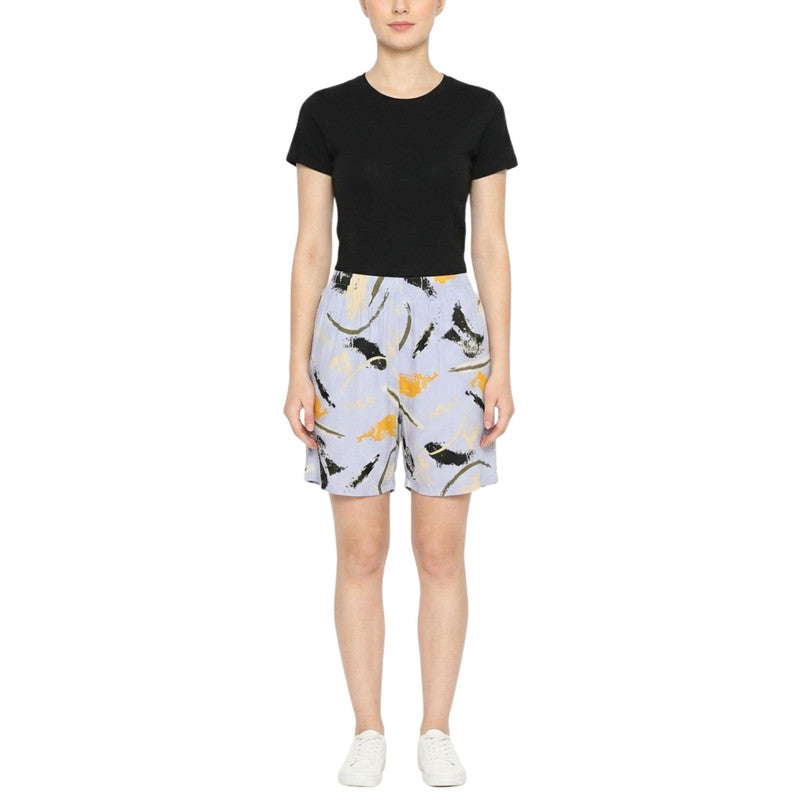 Comfort Lady Rayon Cotton Printed Shorts Assorted Colors