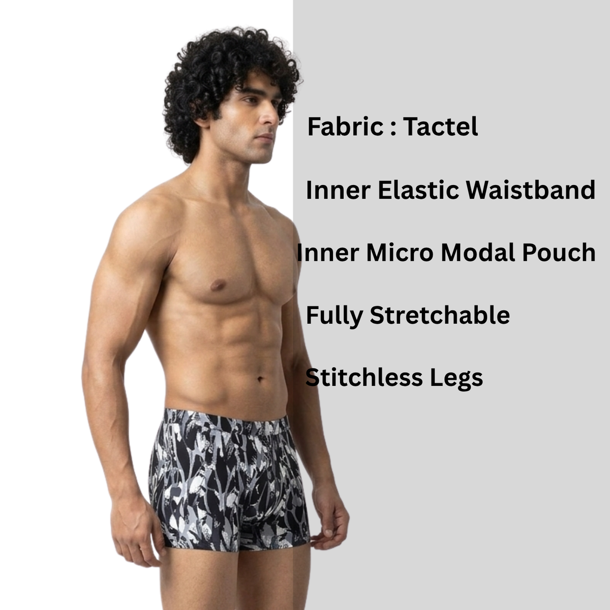 Spenca Sretchable Tactel Printed Trunk Assorted Colors