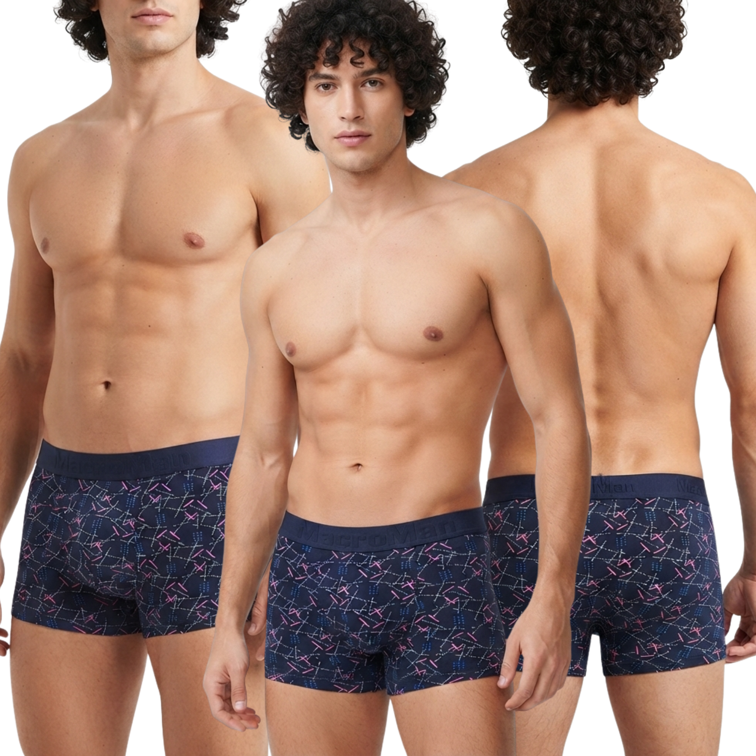 Macroman Printed Stretchable Hosiery Mini Trunk Pack Of 5 Assorted Colors