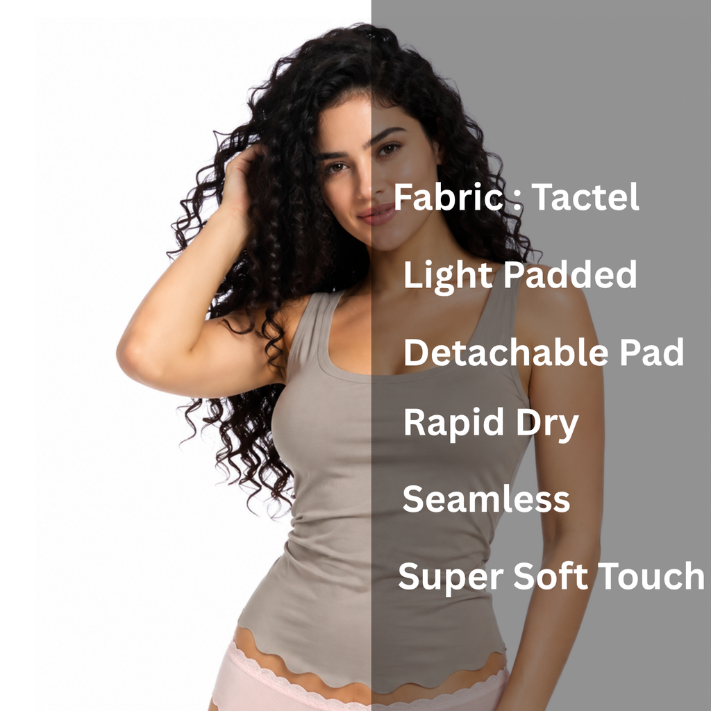Spenca Seam less & Detach able Padded Free Size Camisoles / Tank Top