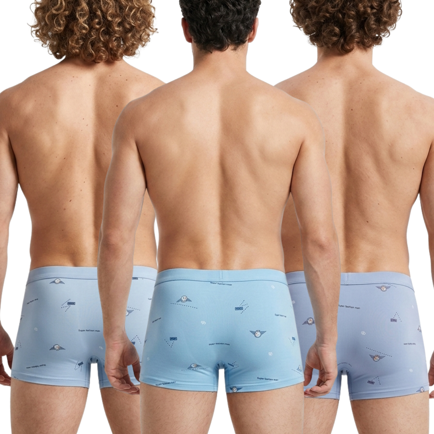 Spenca Super Stretchable Tactel Printed Inner Elastic Trunk Pack Of 3 Assorted Colors
