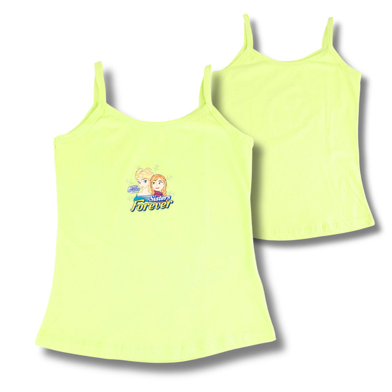 Bodycare Cotton Printed Girls Chemisole Multicolor Combos