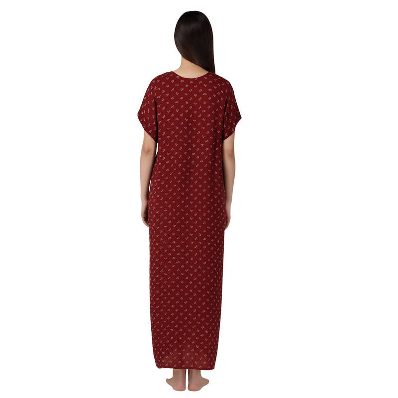Spenca Alpine Cotton Printed Plates Nighty Gown 2XL Size