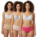 Body Care Seamless Stretchable Tactel Hipster Panties Pack Of 3 Assorted Colors