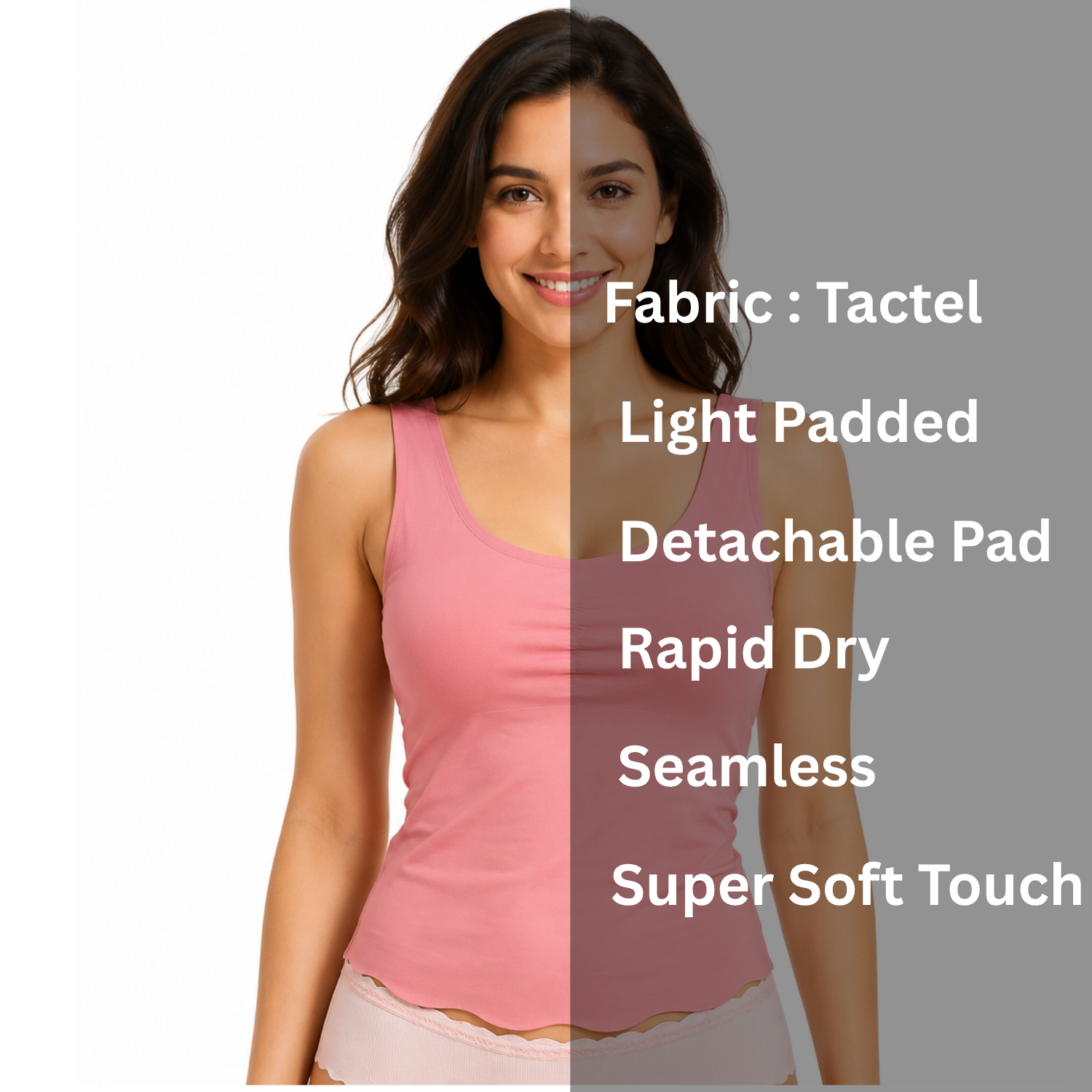 Spenca Seam less & Detach able Padded Free Size Camisoles / Tank Top