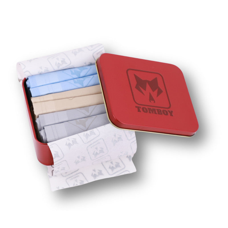Tomboy Cotton Men Casual Style Handkerchief With Gift Box Multicolor Pack Of 6