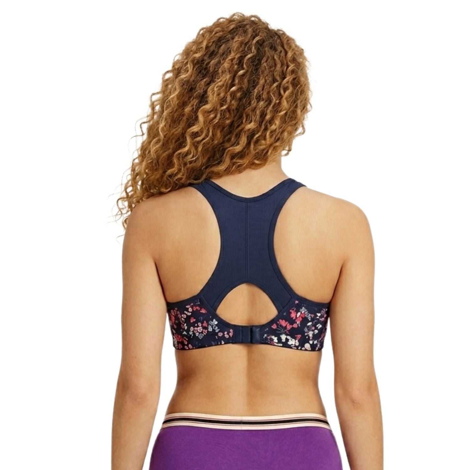Stretchable Tactel Printed Wire-Free T-Back Bra Assorted Colors