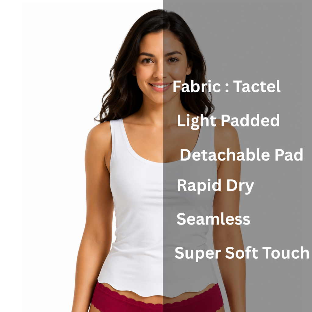 Spenca Seam less & Detach able Padded Free Size Camisoles / Tank Top