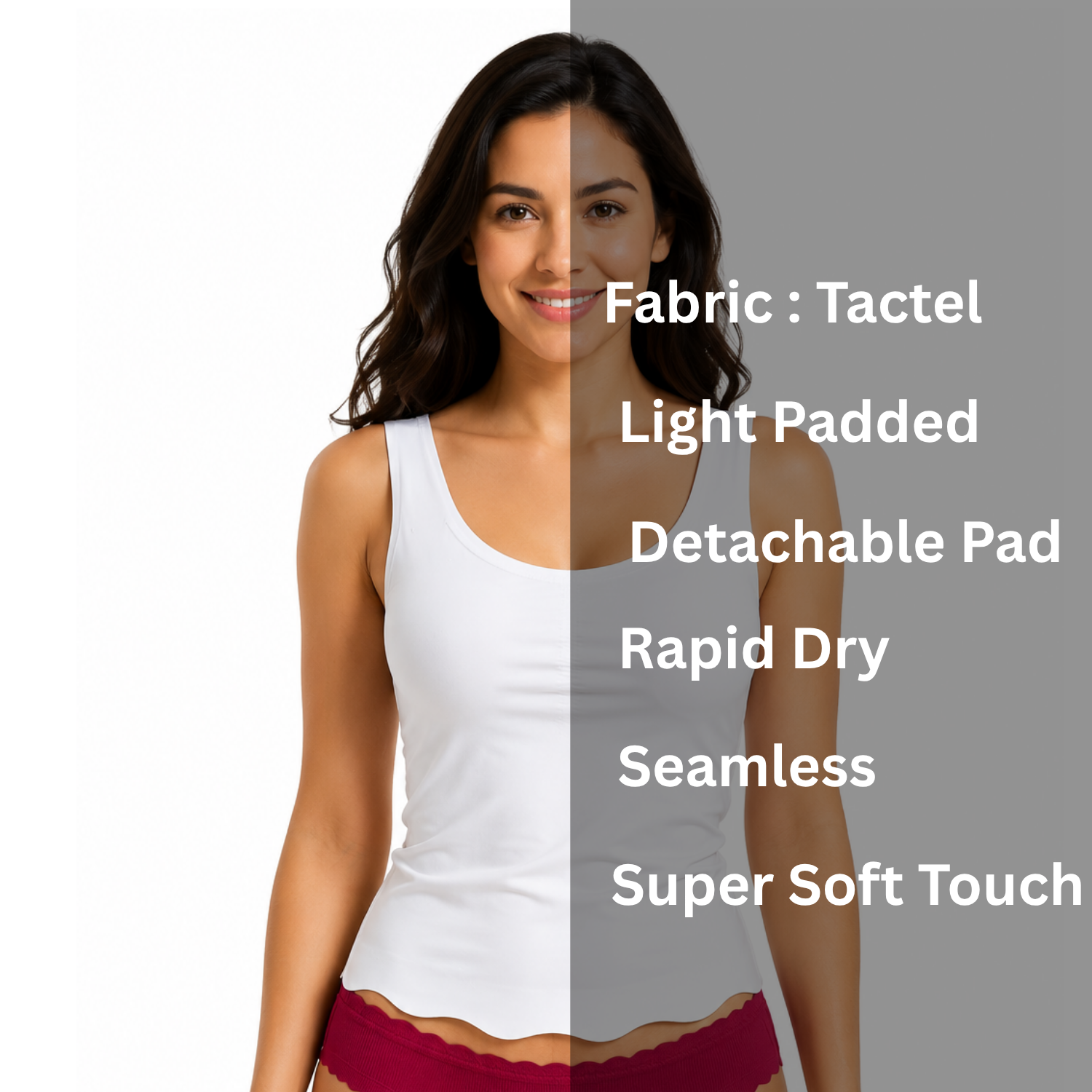 Spenca Seam less & Detach able Padded Free Size Camisoles / Tank Top