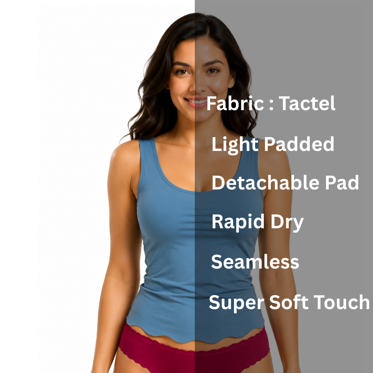 Spenca Seam less & Detach able Padded Free Size Camisoles / Tank Top