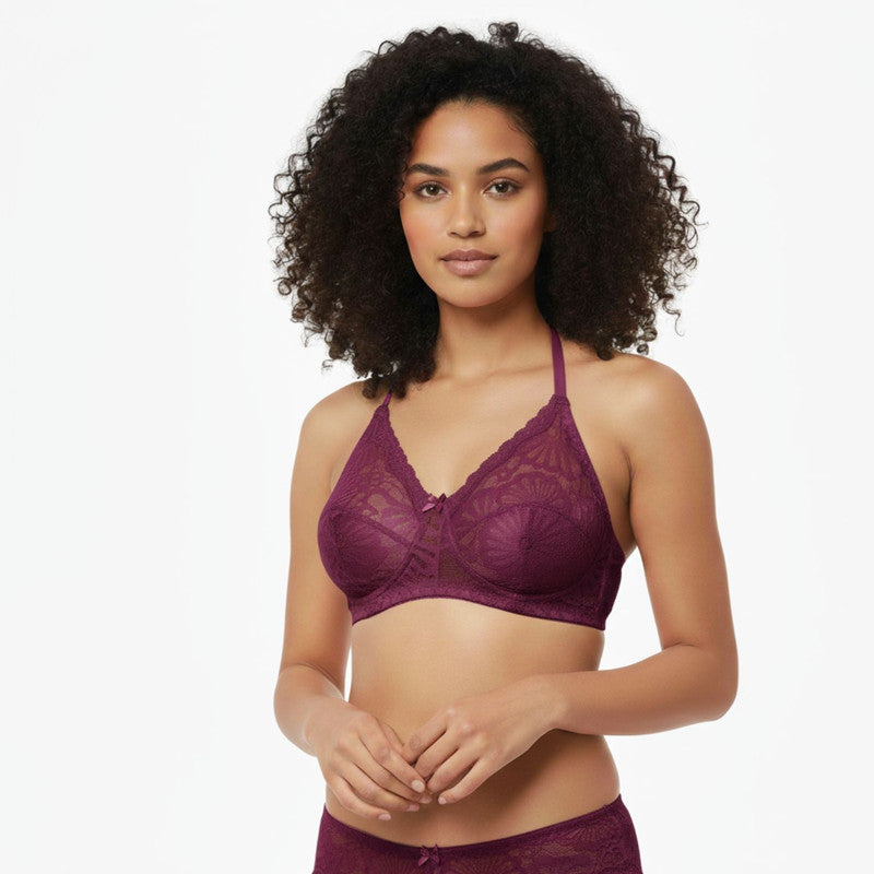 Spenca Neted Halter Neck With Thongs Nighty Free Size